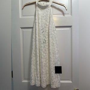 Brand New Lulu’s Large All My Adoration White Lace Halter Shift Dress